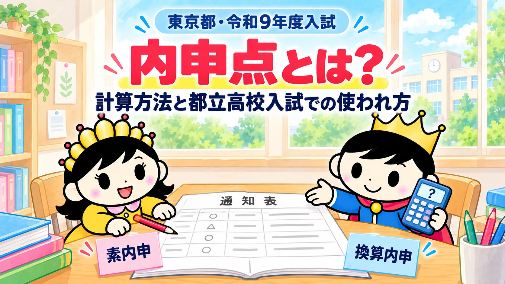 内申点とは。計算方法と都立高校入試での使われ方【令和9年度・東京都】